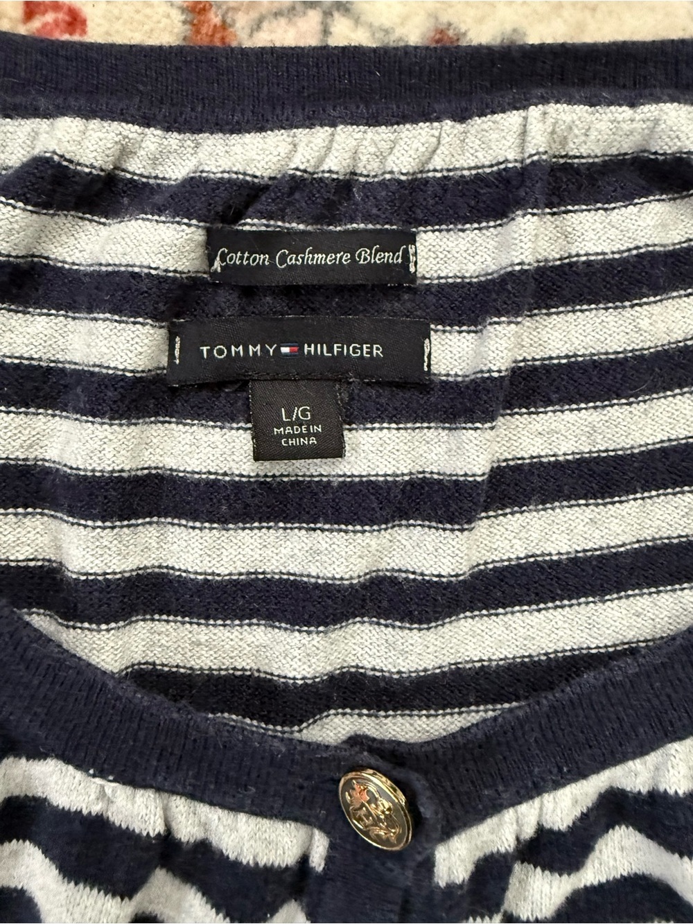 Tommy Hilfiger Cotton-Cashmere Cardigan - Picture 3 of 12